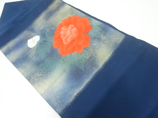 JAPANESE NAGOYA OBI / WOVEN PEONY